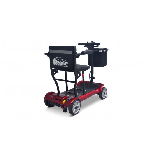 EasyGo Red Four-Wheel Electric Scooter for Seniors