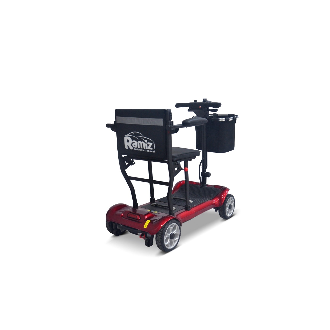 EasyGo Red Four-Wheel Electric Scooter for Seniors