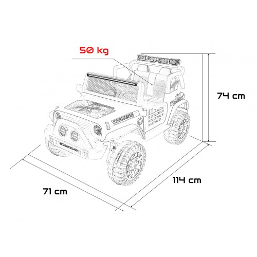Jeep BEAST 4x4 White Vehicle