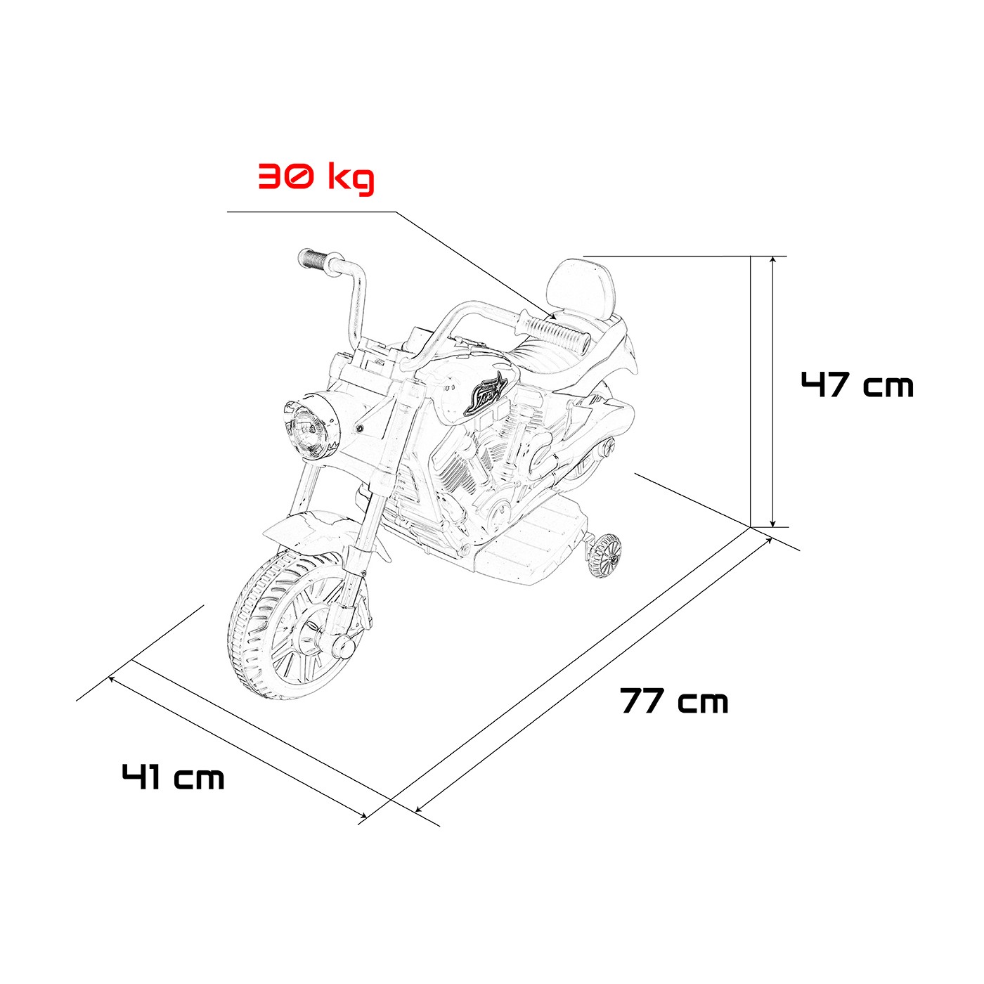 Vehicle Motor STAR Red