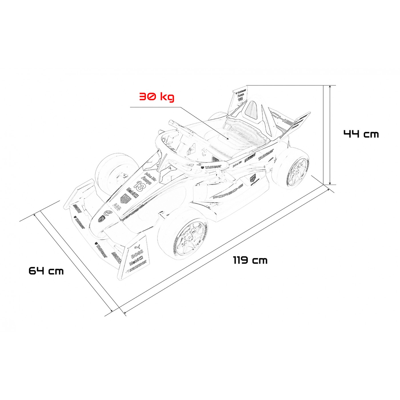 Vehicle Formula E Porsche Red