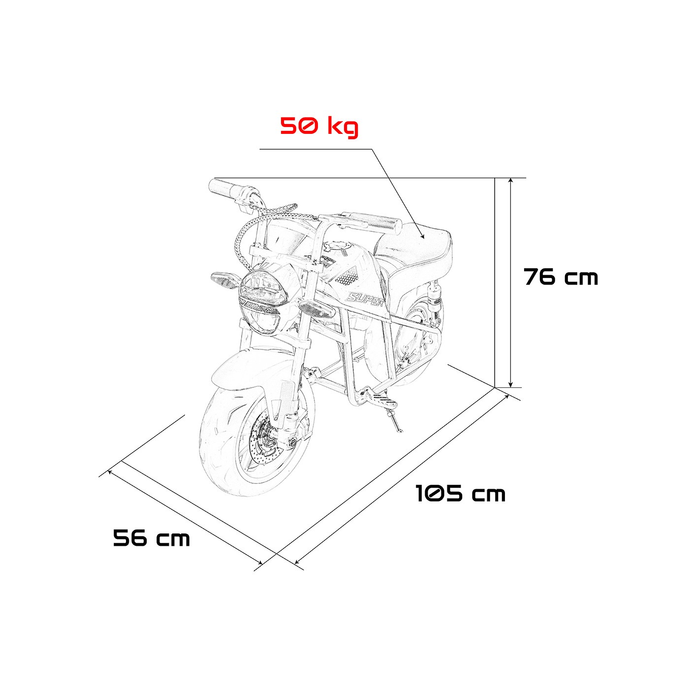 Vehicle Motor SUPERMOTO Black