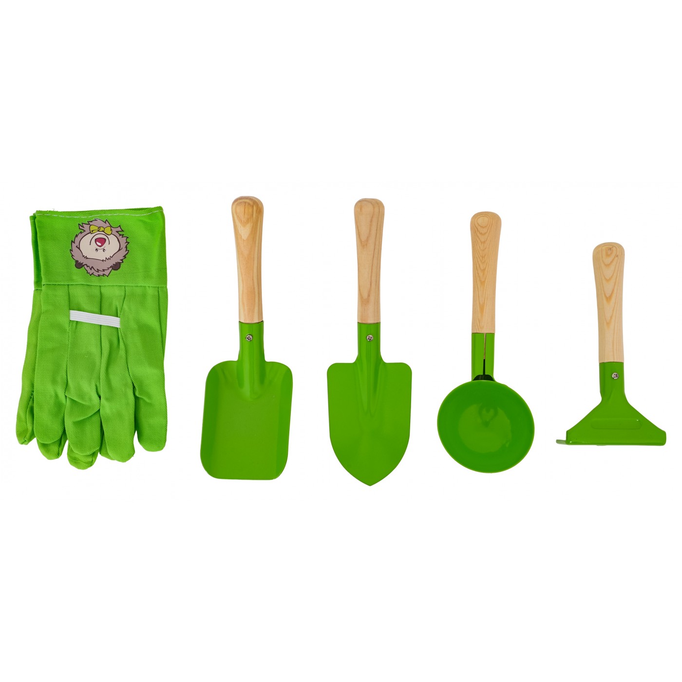 Little Gardener's Set with a Wheelbarrow Green