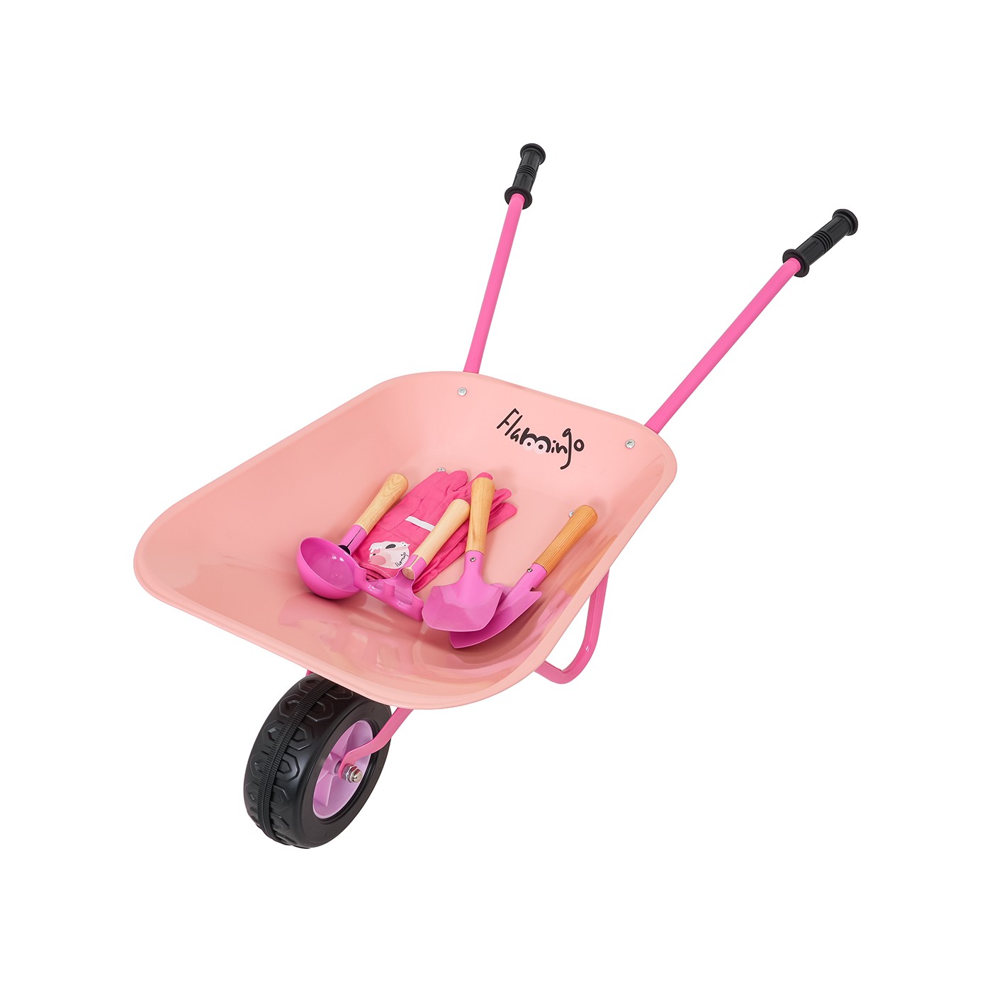 Little Gardener's Set with Wheelbarrow Pink