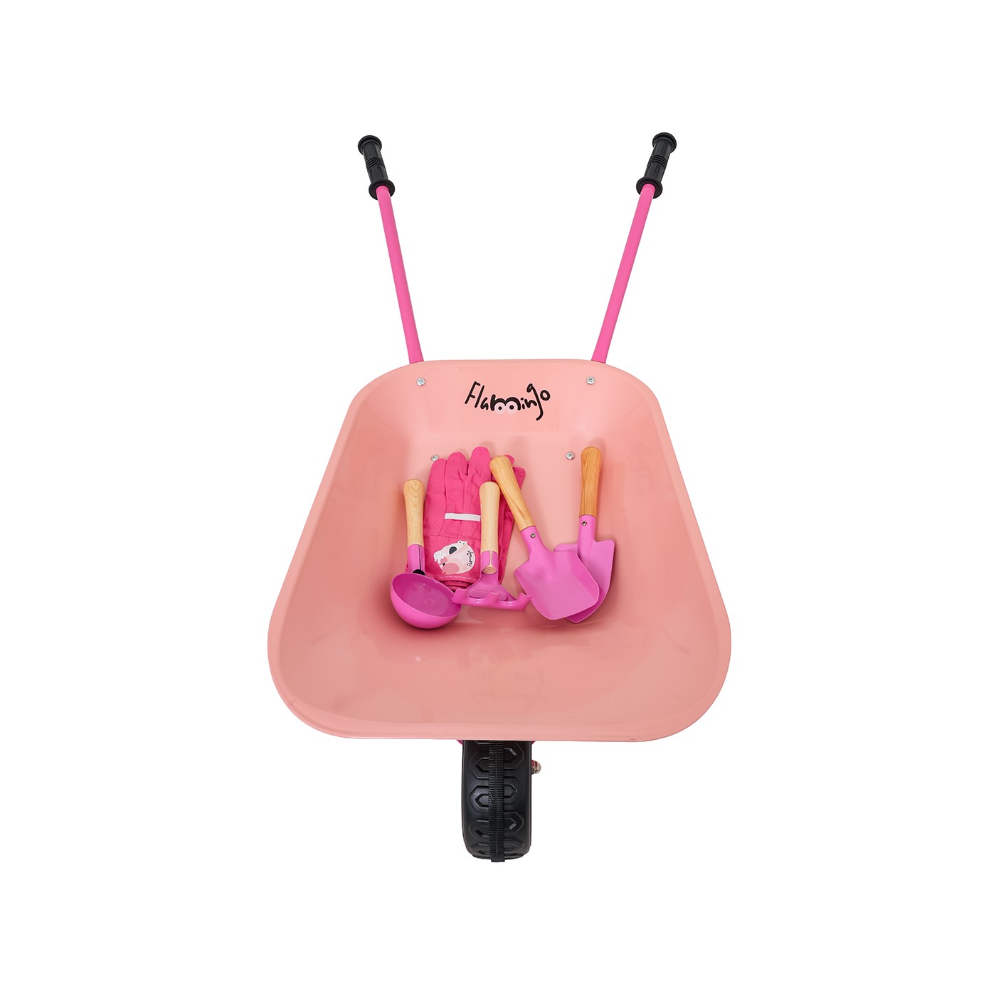 Little Gardener's Set with Wheelbarrow Pink