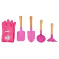 Little Gardener's Set with Wheelbarrow Pink