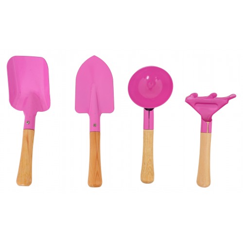 Little Gardener's Set with Wheelbarrow Pink