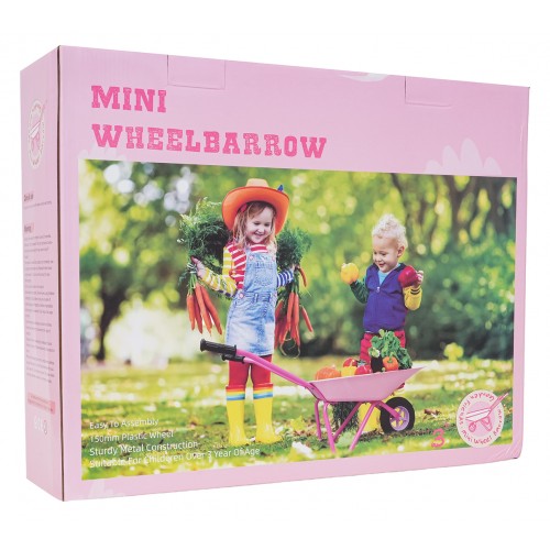 Little Gardener's Set with Wheelbarrow Pink