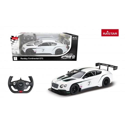 R/C Car 1:14 Bentley Continental GT3 White RASTAR