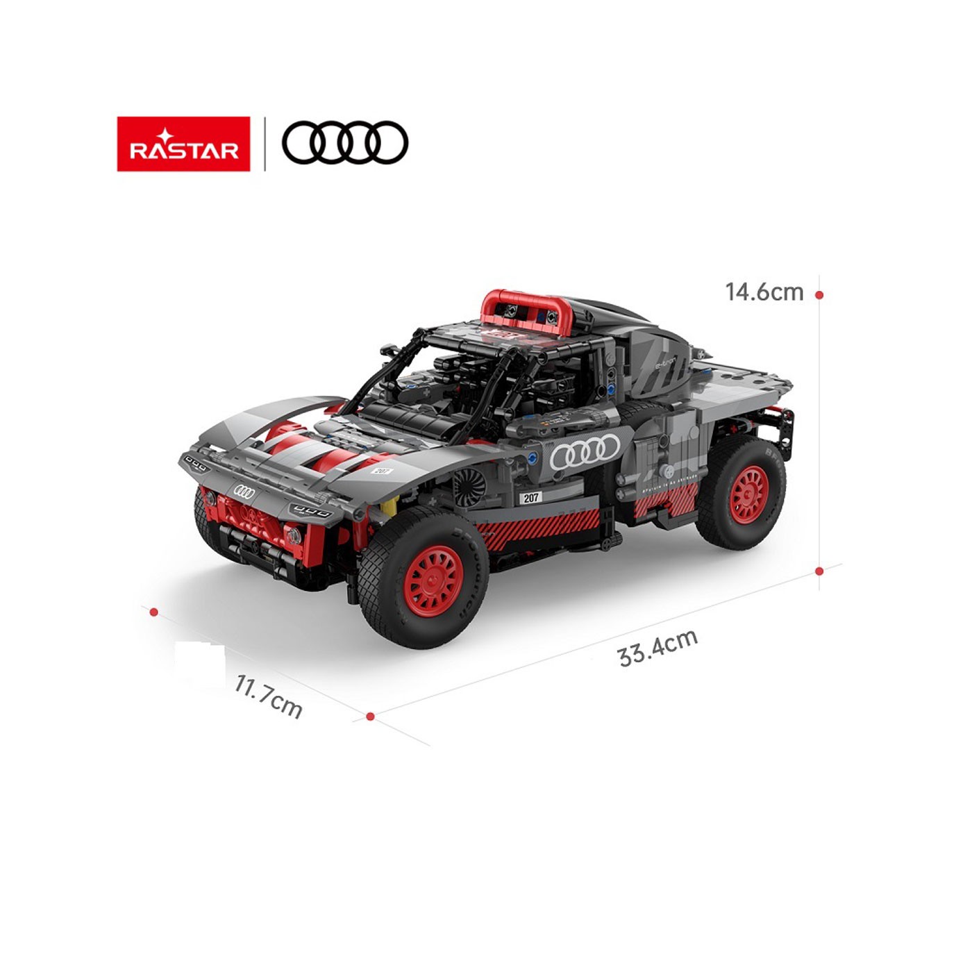 Car Blocks 1:14 Audi RS Q e-tron Gray RASTAR