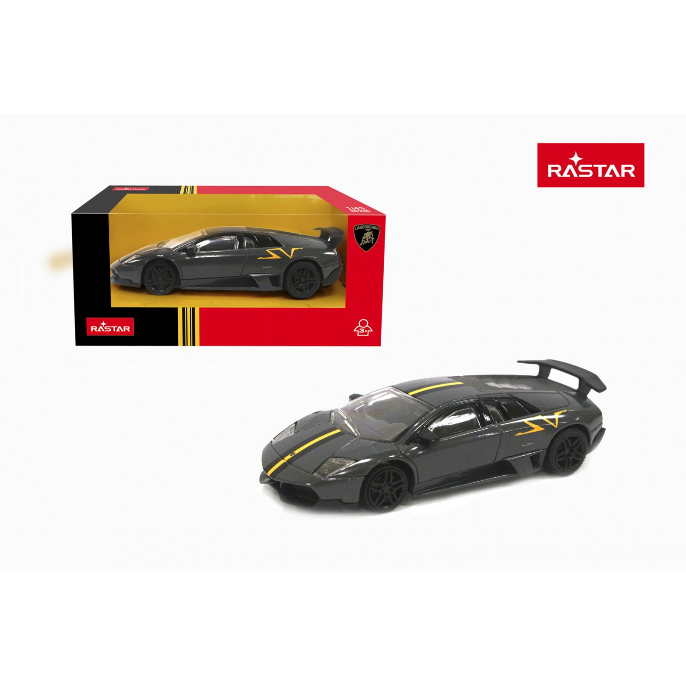 Metal Car 1:43 Murcielago LP 670-4 SV Superveloce Gray RASTAR