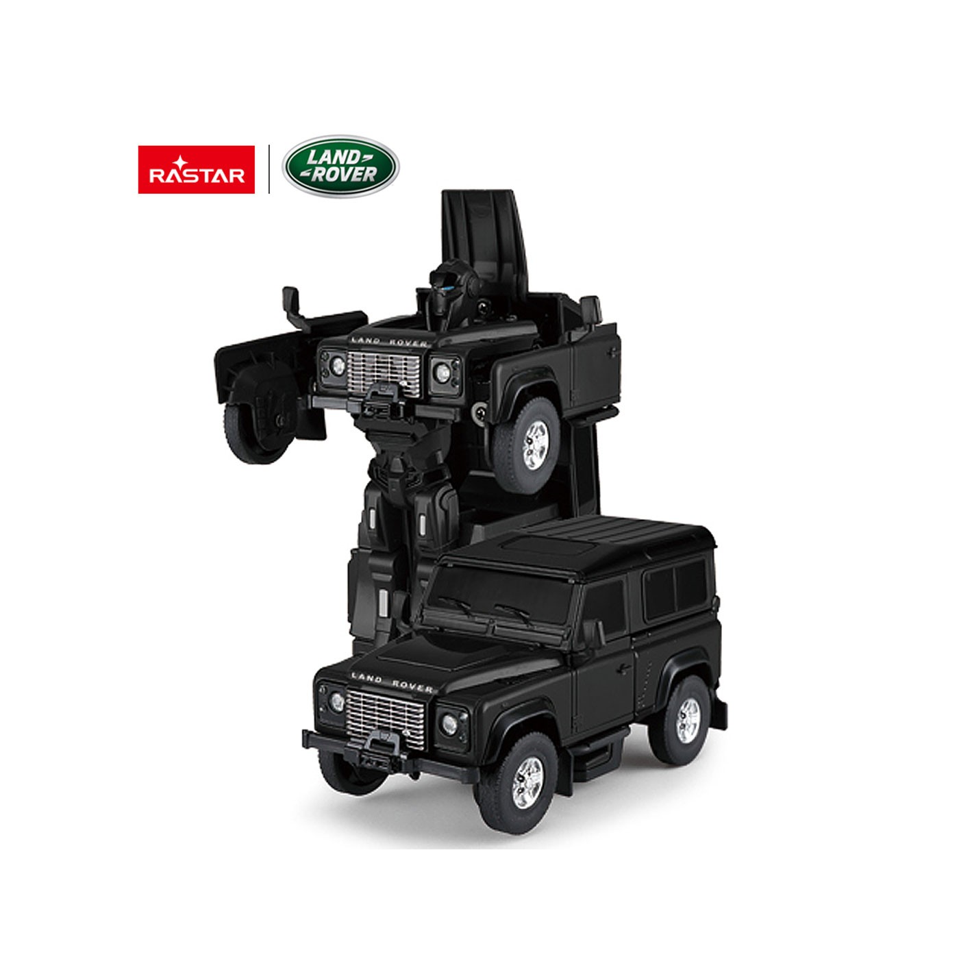 Metal Car/Robot 2in1 1:32 Land Rover Defender Black RASTAR