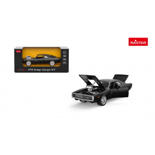 Metal Car 1:36 1970 Dodge Charger R/T Black RASTAR