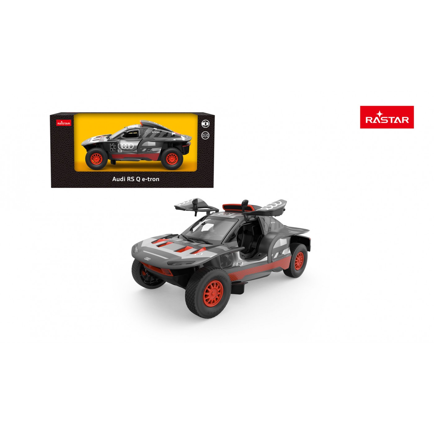 Metal Car 1:24 AUDI RS Q e-tron Gray RASTAR