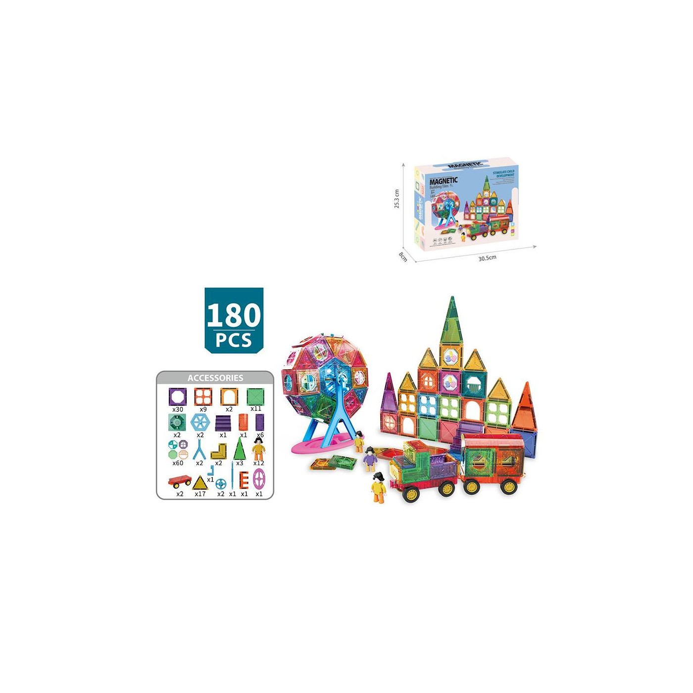 Magnetic Block Set 180pcs.