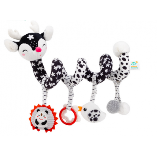 Black/White Deer Crib Set
