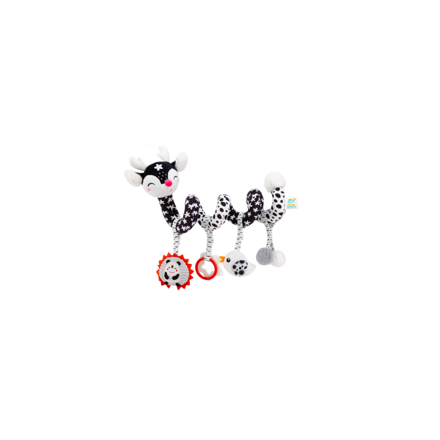 Black/White Deer Crib Set
