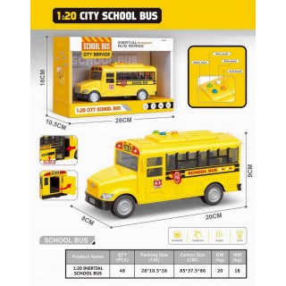 Yellow School Bus with Lights and Sounds