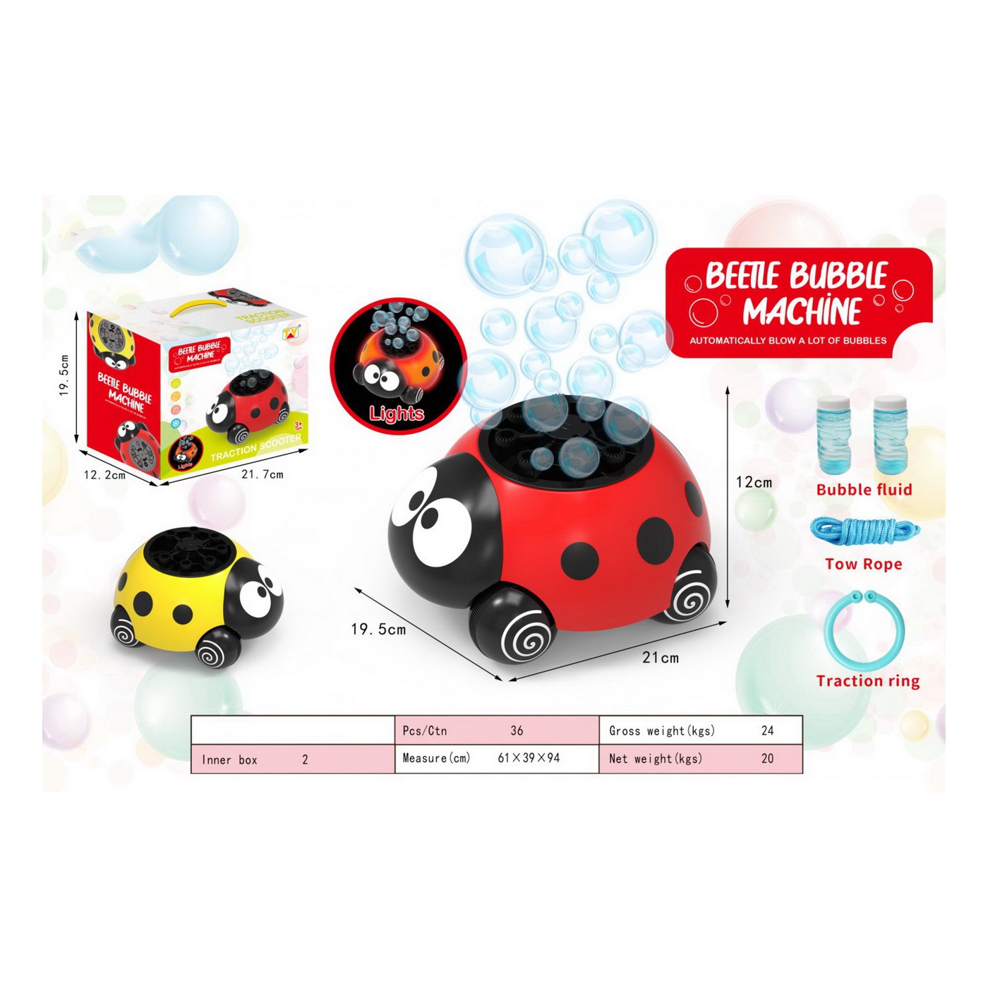 Ladybug Bubble Maker Set