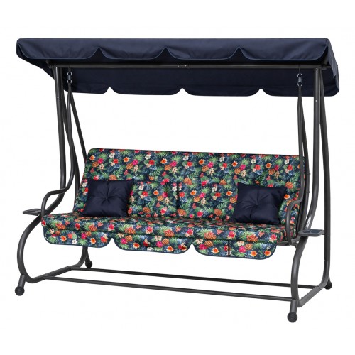 Garden Swing, Textile Seat, 2x1, TROPIC PATTERN