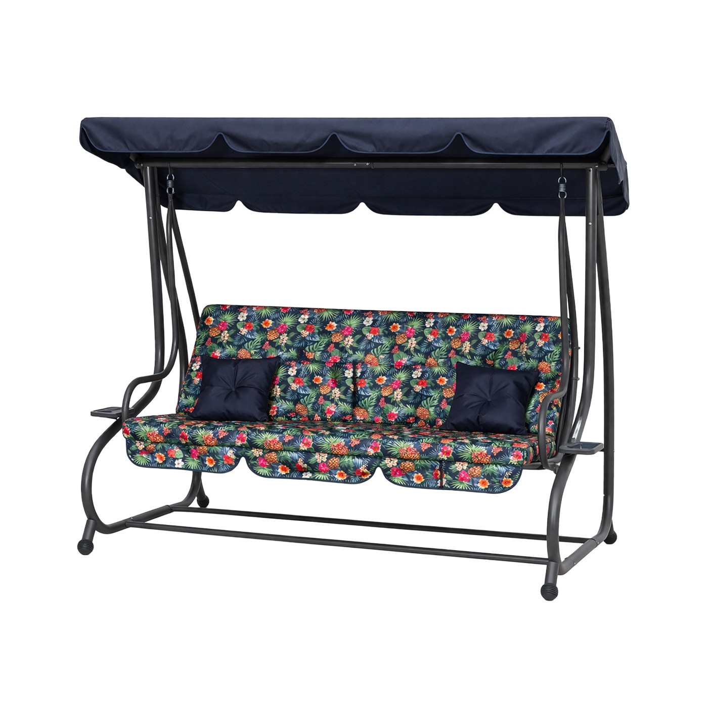 Garden Swing, Textile Seat, 2x1, TROPIC PATTERN