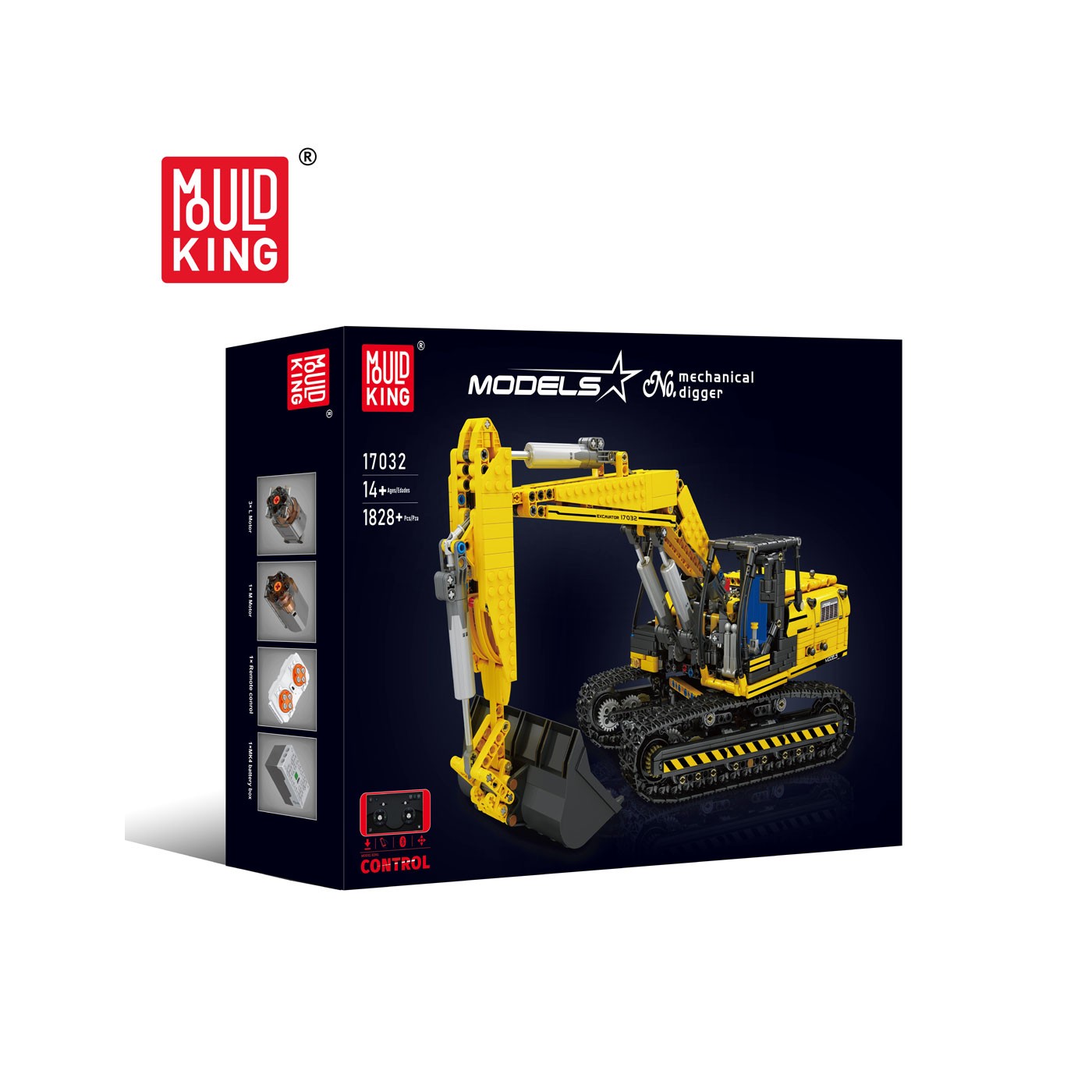 Excavator Building Blocks Set 1828pcs.
