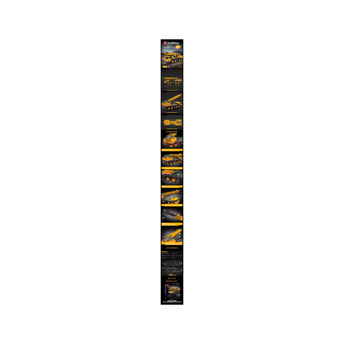 Construction Vehicle Crane Building Block Set 1020pcs.