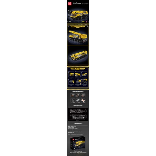 Set of Building Blocks Truck Crane Yellow 3218pcs.