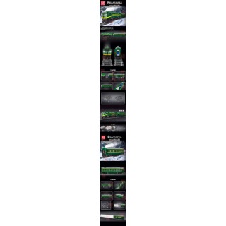Green Train Block Set 2086pcs.