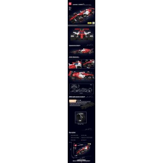 Formula Red Sports Car Brick Set 1226pcs.