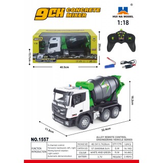 R/C Concrete Mixer Green 1:18
