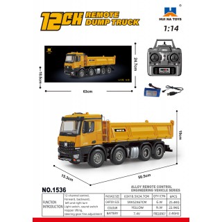R/C Dumper Truck Yellow 1:14