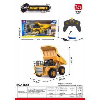R/C Dump Truck Yellow 1:24