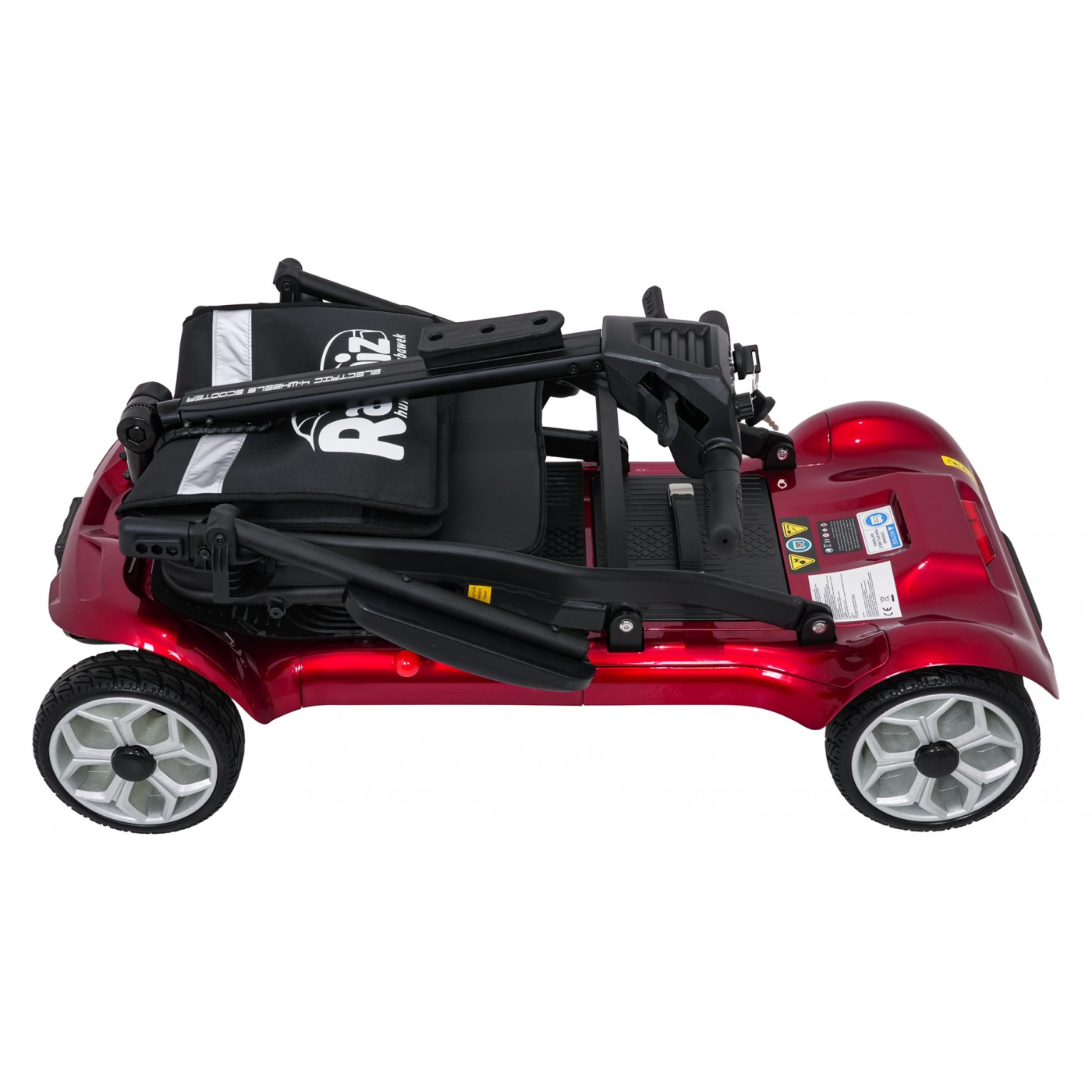 EasyGo Red Four-Wheel Electric Scooter for Seniors