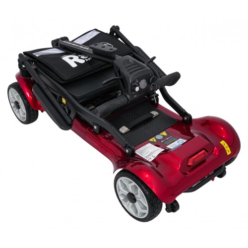 EasyGo Red Four-Wheel Electric Scooter for Seniors