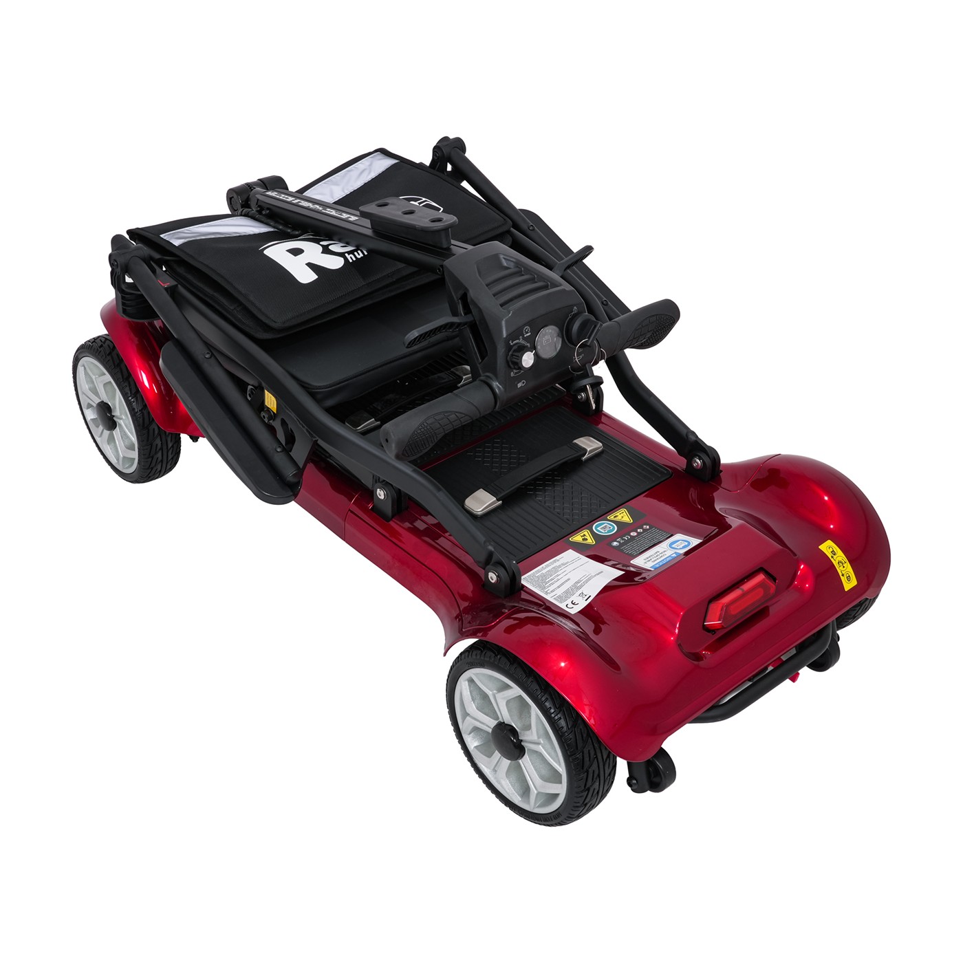 EasyGo Red Four-Wheel Electric Scooter for Seniors