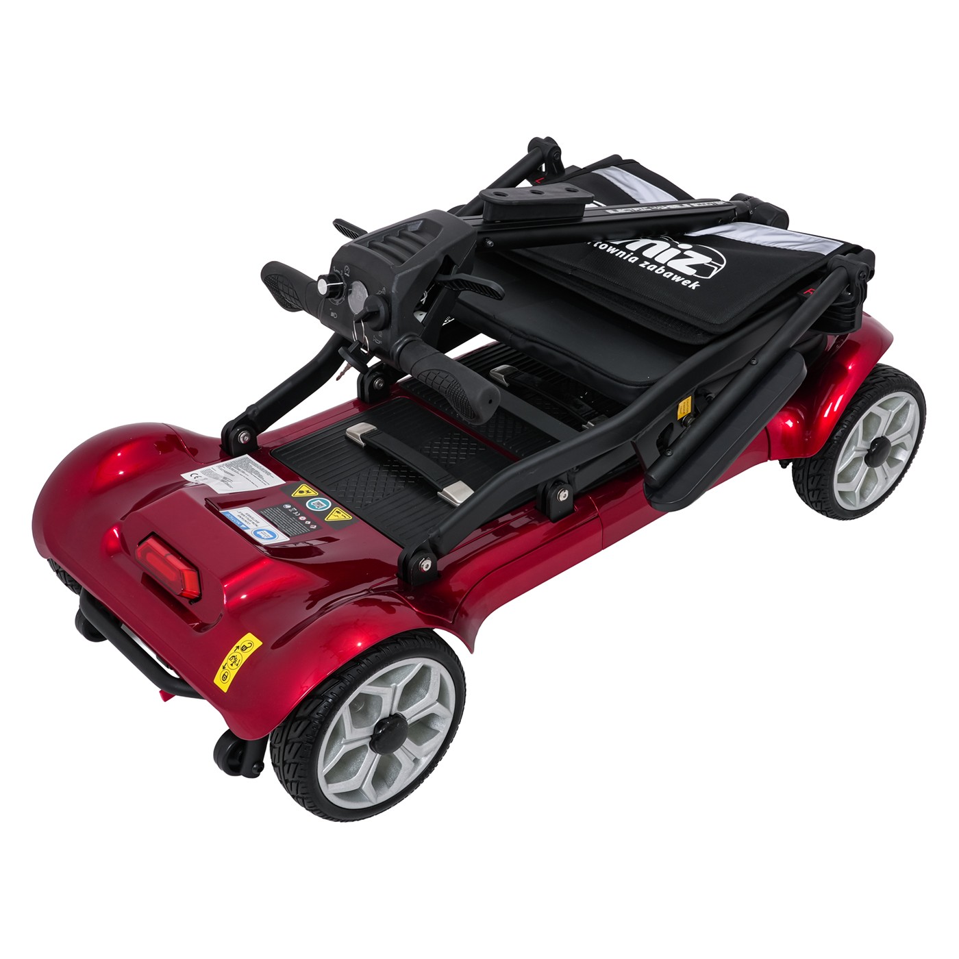 EasyGo Red Four-Wheel Electric Scooter for Seniors
