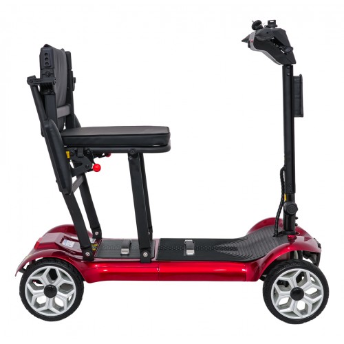 EasyGo Red Four-Wheel Electric Scooter for Seniors