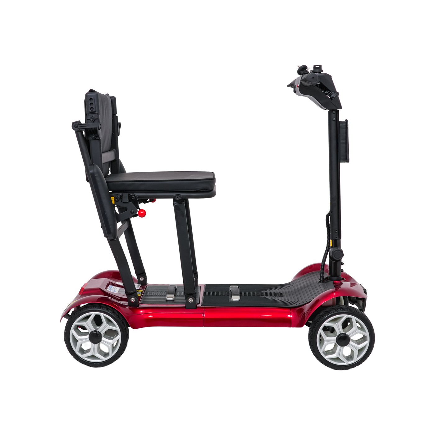 EasyGo Red Four-Wheel Electric Scooter for Seniors