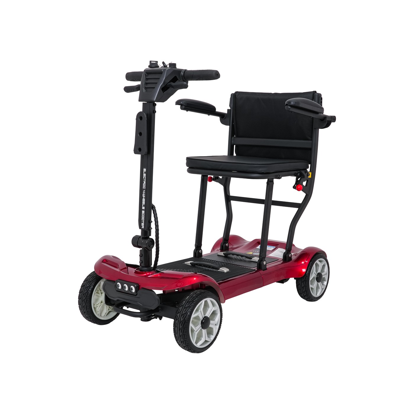 EasyGo Red Four-Wheel Electric Scooter for Seniors