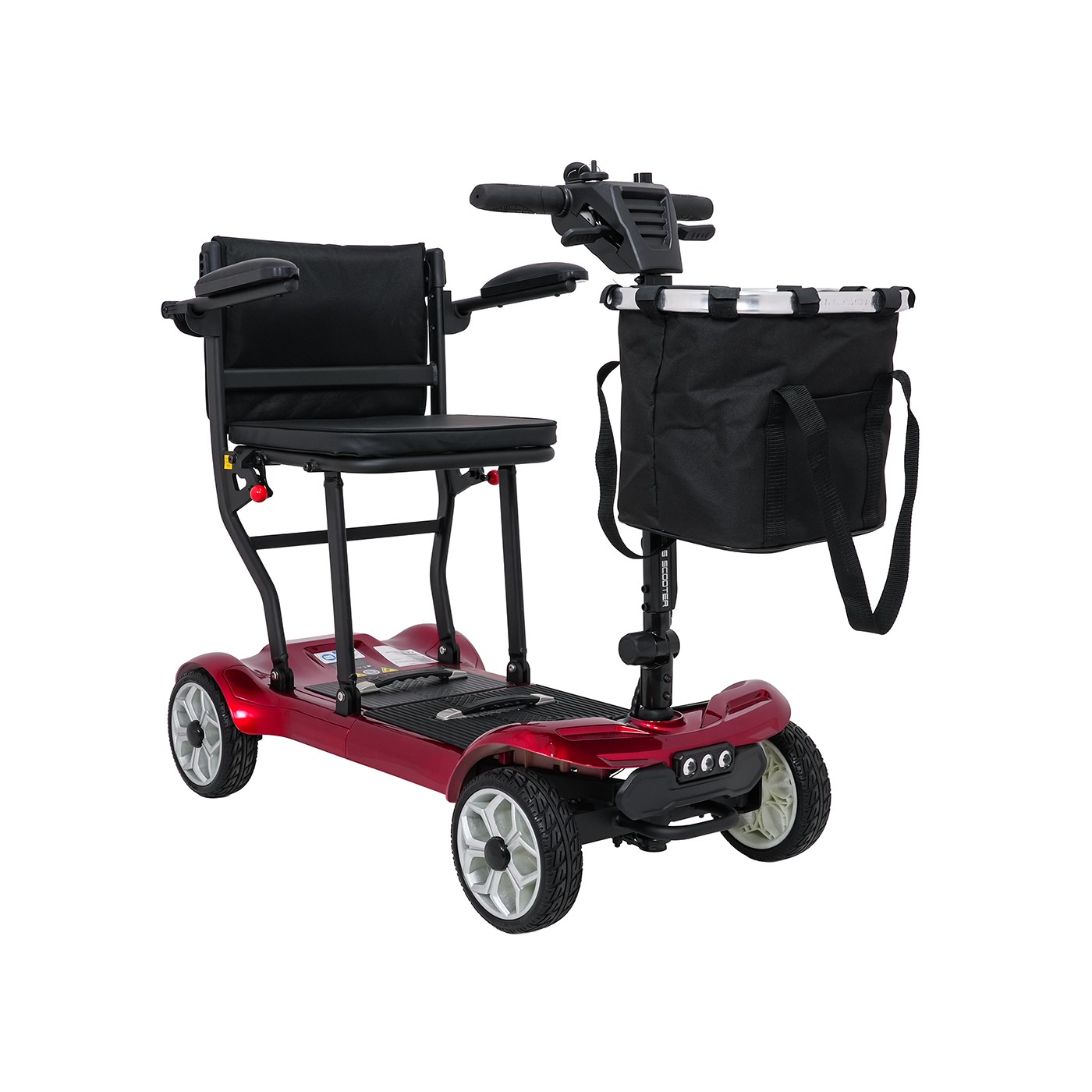 EasyGo Red Four-Wheel Electric Scooter for Seniors