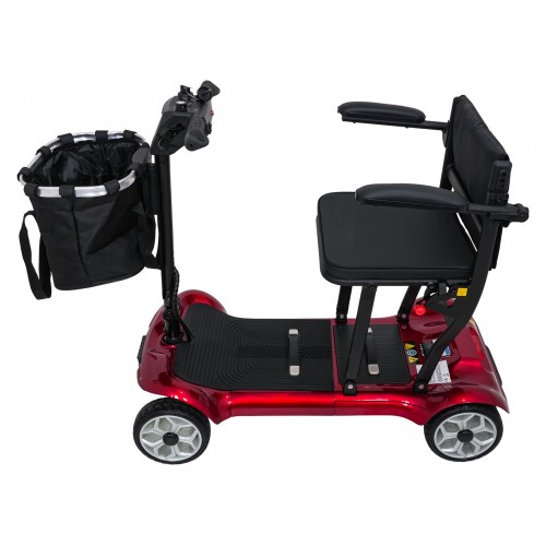 EasyGo Red Four-Wheel Electric Scooter for Seniors