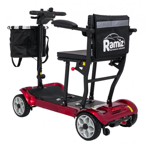 EasyGo Red Four-Wheel Electric Scooter for Seniors