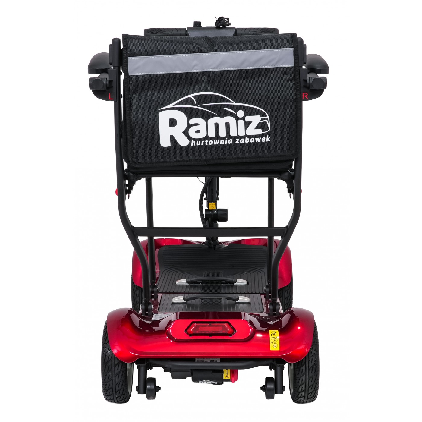 EasyGo Red Four-Wheel Electric Scooter for Seniors