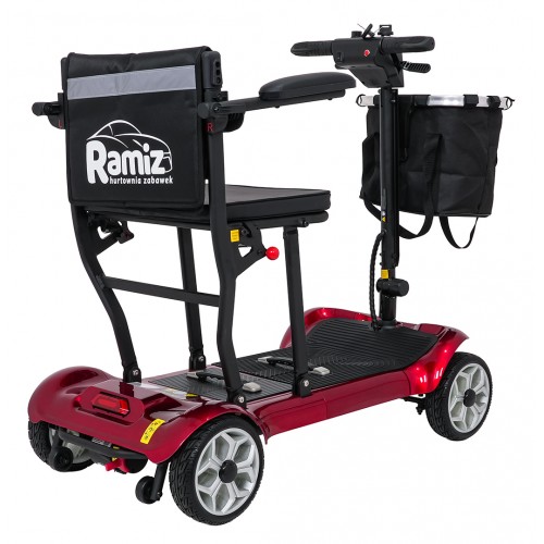EasyGo Red Four-Wheel Electric Scooter for Seniors