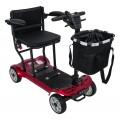 EasyGo Red Four-Wheel Electric Scooter for Seniors