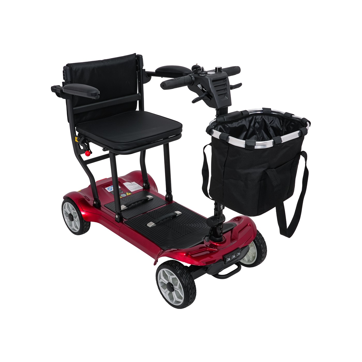 EasyGo Red Four-Wheel Electric Scooter for Seniors