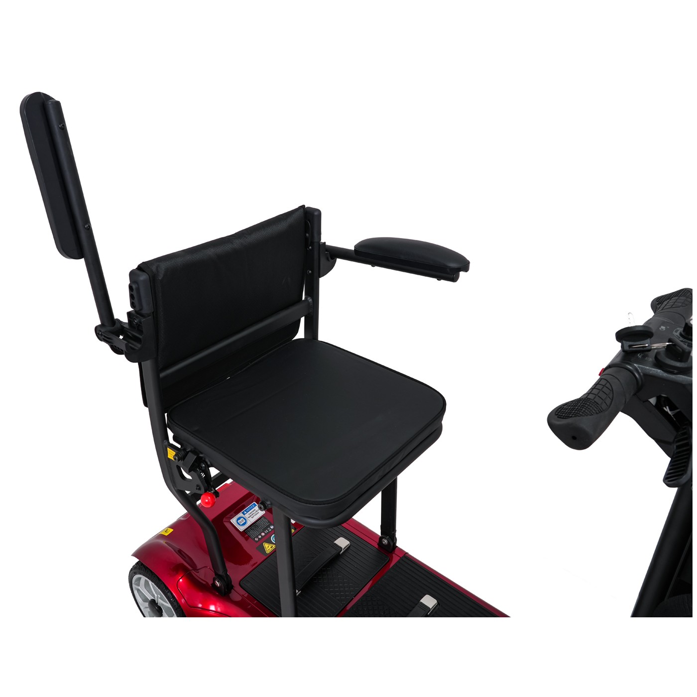 EasyGo Red Four-Wheel Electric Scooter for Seniors