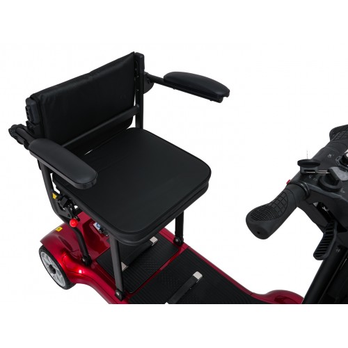 EasyGo Red Four-Wheel Electric Scooter for Seniors