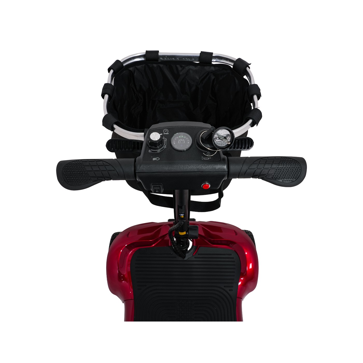 EasyGo Red Four-Wheel Electric Scooter for Seniors